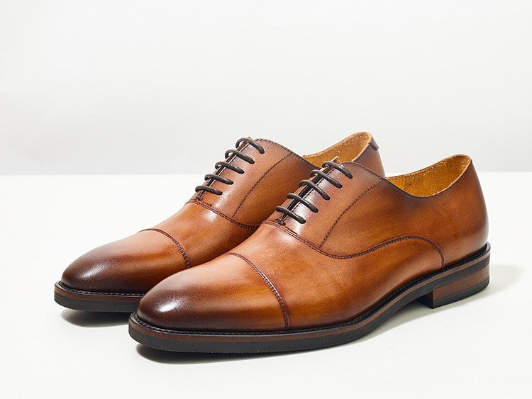 Men's Three Connector British Handmade Oxford Height Men's Shoes