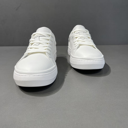 Men's Top Layer Cattlehide Fashion White Summer Genuine Sneakers