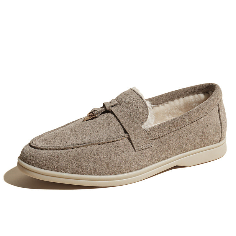 Winter Warm Lovers Fleece-lined One Pedal Loafers