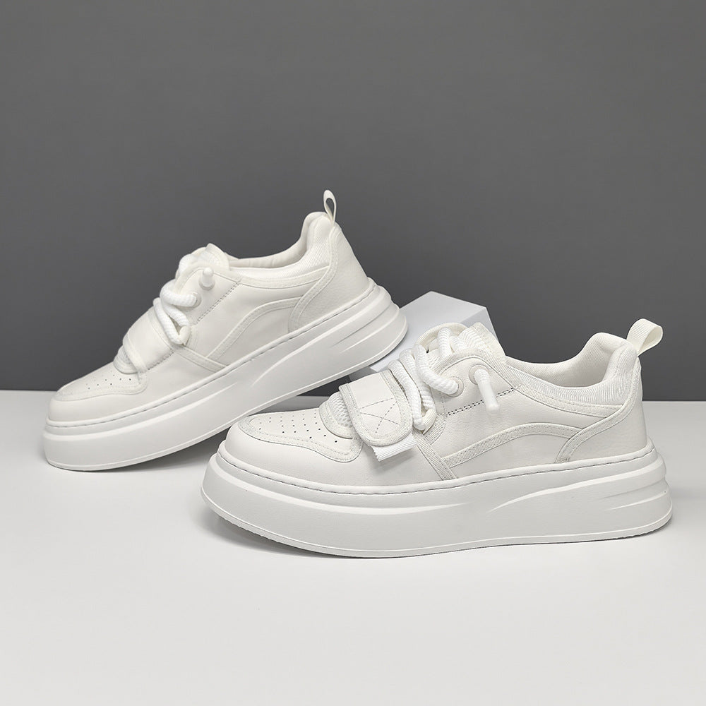 Men's First Layer Cowhide Breathable Board Fashionable Casual Shoes