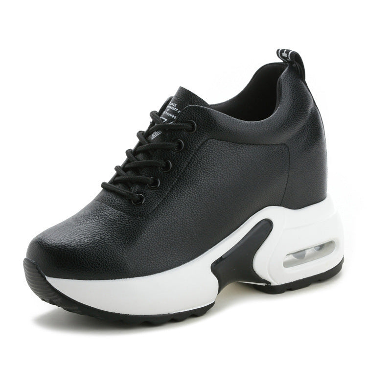 Women's Autumn White Small Height Increasing Insole Versatile Women's Casual Shoes