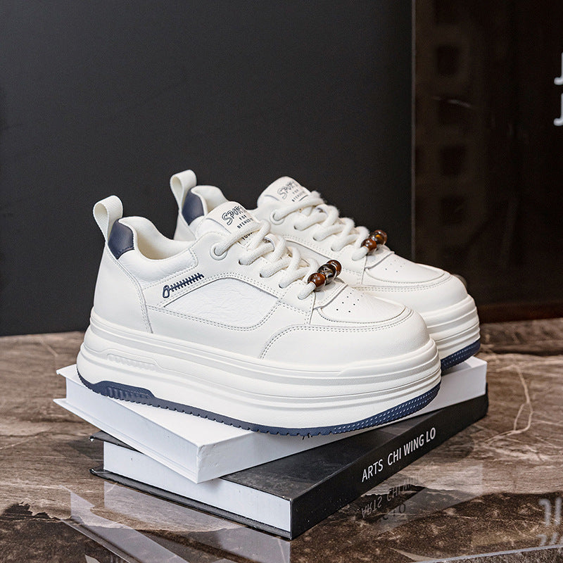 Women's Platform White Spring Joker Large Size Men's Shoes