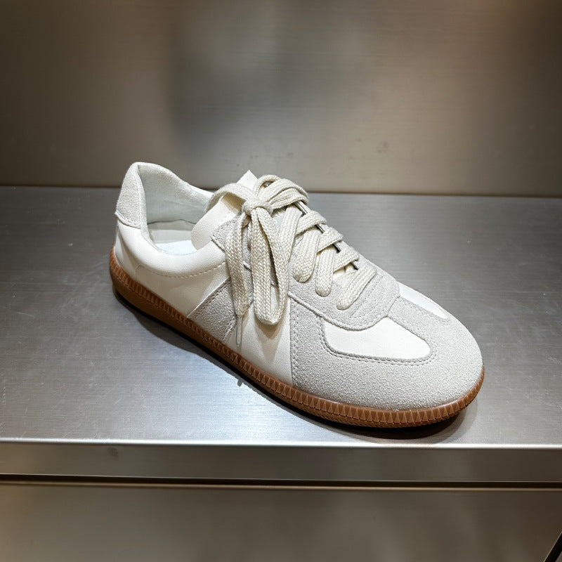 Women's Elk High Version Retro Genuine German Training Round Sneakers