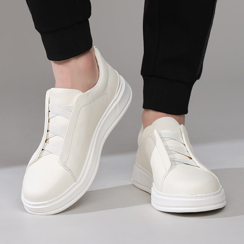Men's Spring Genuine Slip-on Lofter Sports Versatile Men's Board Shoes