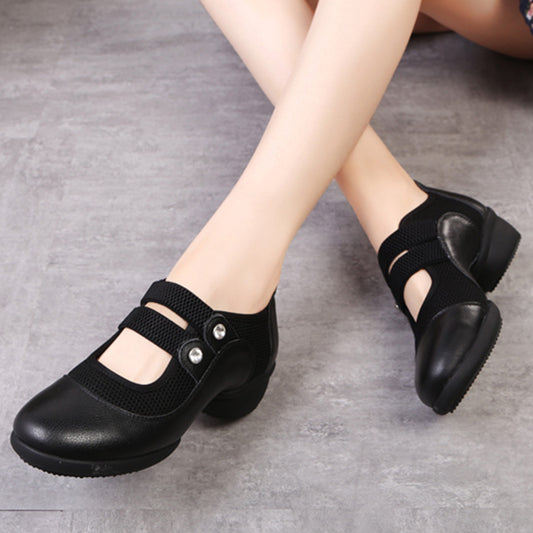 Women's Round Toe Slip-on Dancing Sports Soft Bottom Sneakers