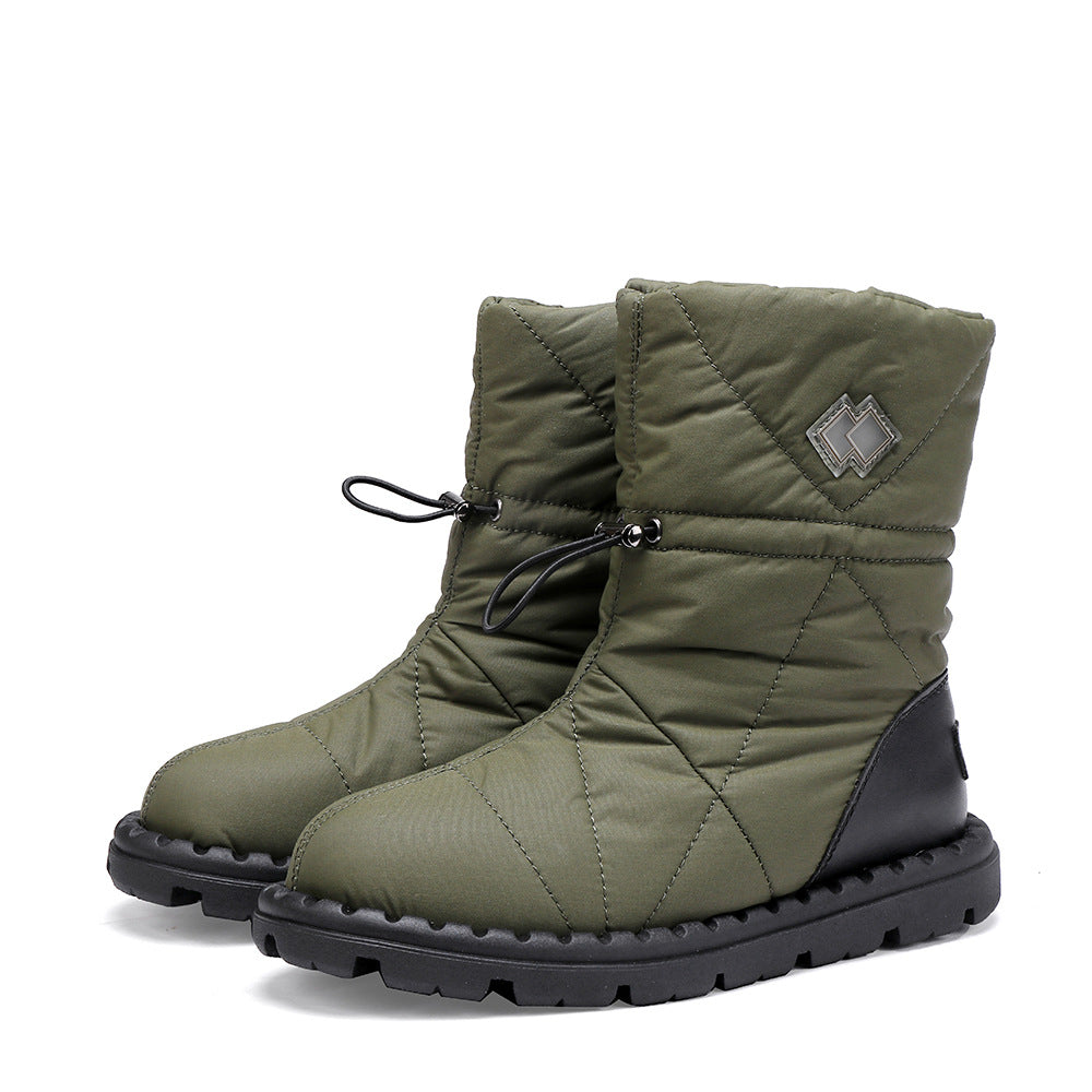 Office Version Russian Advanced Matte Dark Green Fashionable Snow Boots