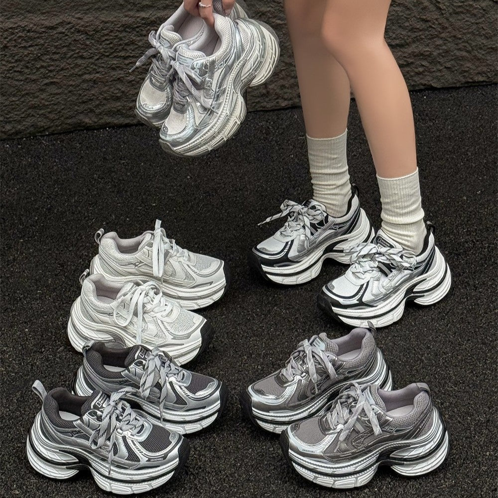 Women's Thick-soled Dad Autumn Small Height Increasing Color Women's Sports Shoes