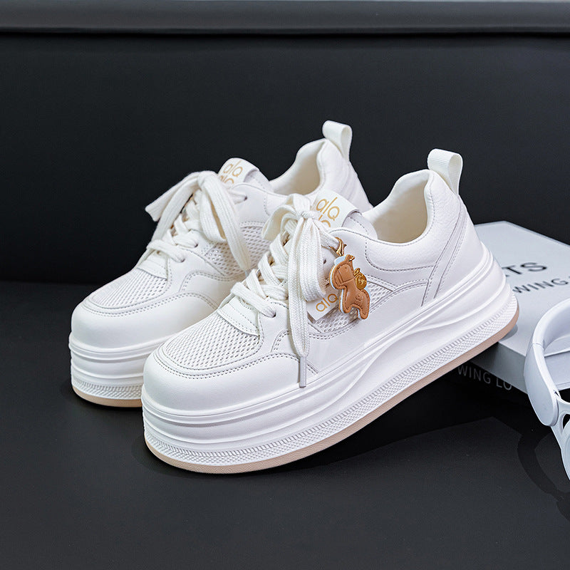Women's Platform White Summer Breathable Fashion Korean Women's Board Shoes