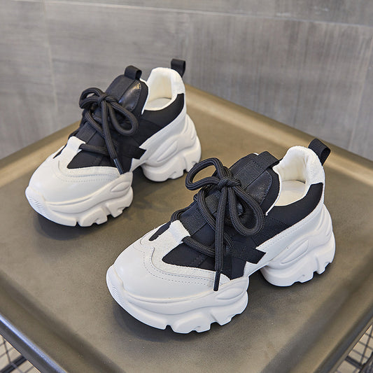 Women's Genuine Elevator Dad Spring Thick Bottom Breathable Sneakers