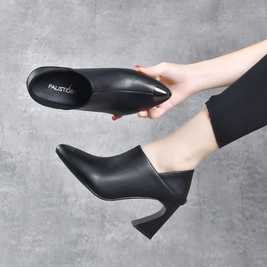Women's Genuine Pointed High Korean Temperament Wild Women's Shoes