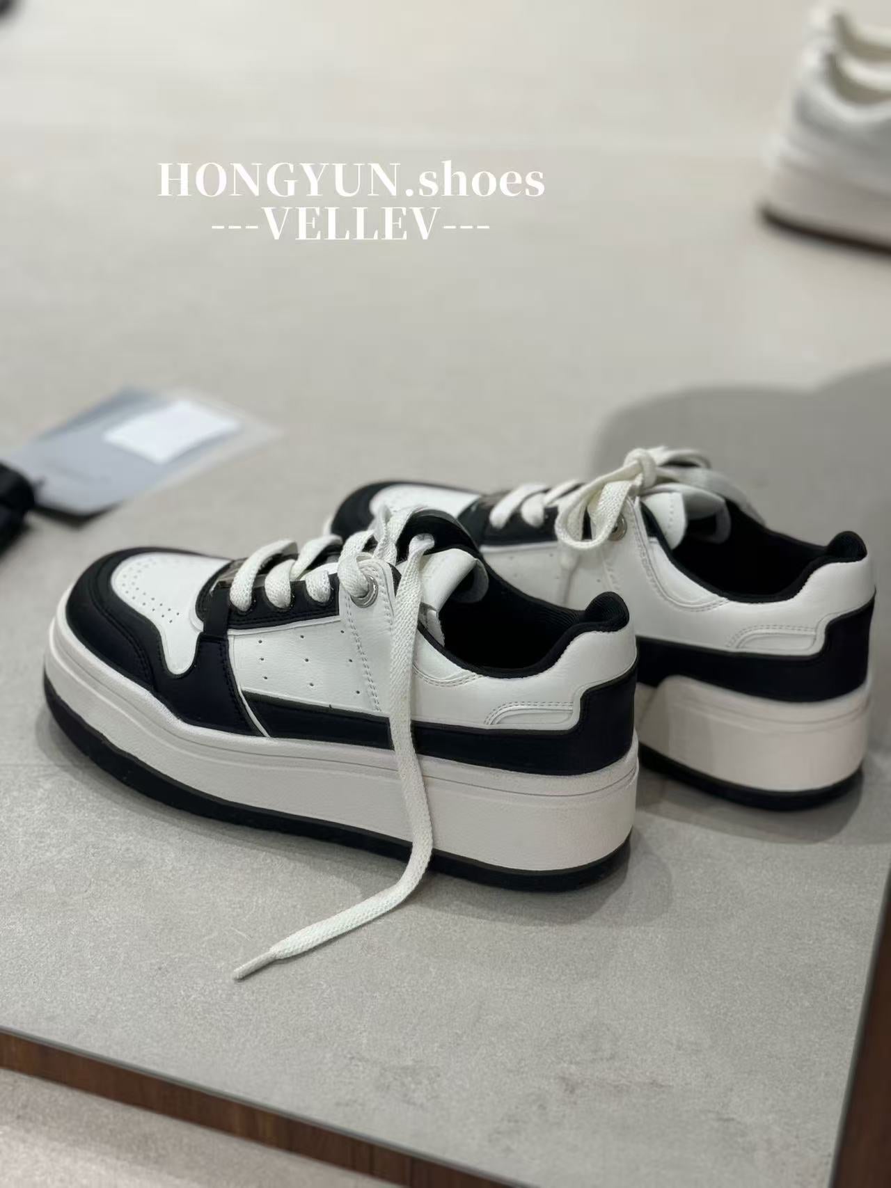 Women's Red Rhyme Distressed Genuine Thick Sole Height Increasing Sports Women's Casual Shoes