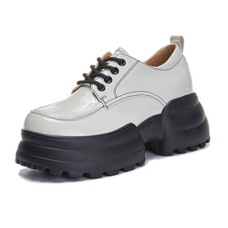 Women's Patent For Autumn College Style Thick Heels