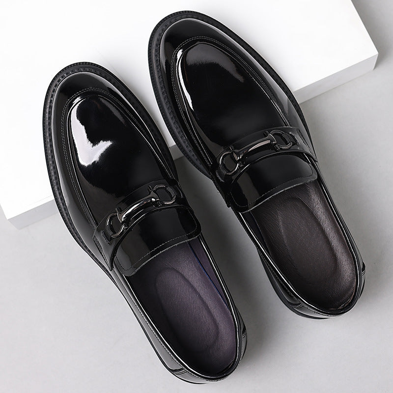 Men's Slip-on Genuine Cover Foot Cowhide Breathable Business Casual Shoes