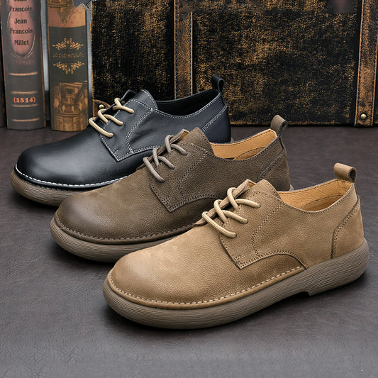 Men's Easy To Match British Style Bottom Leather Shoes