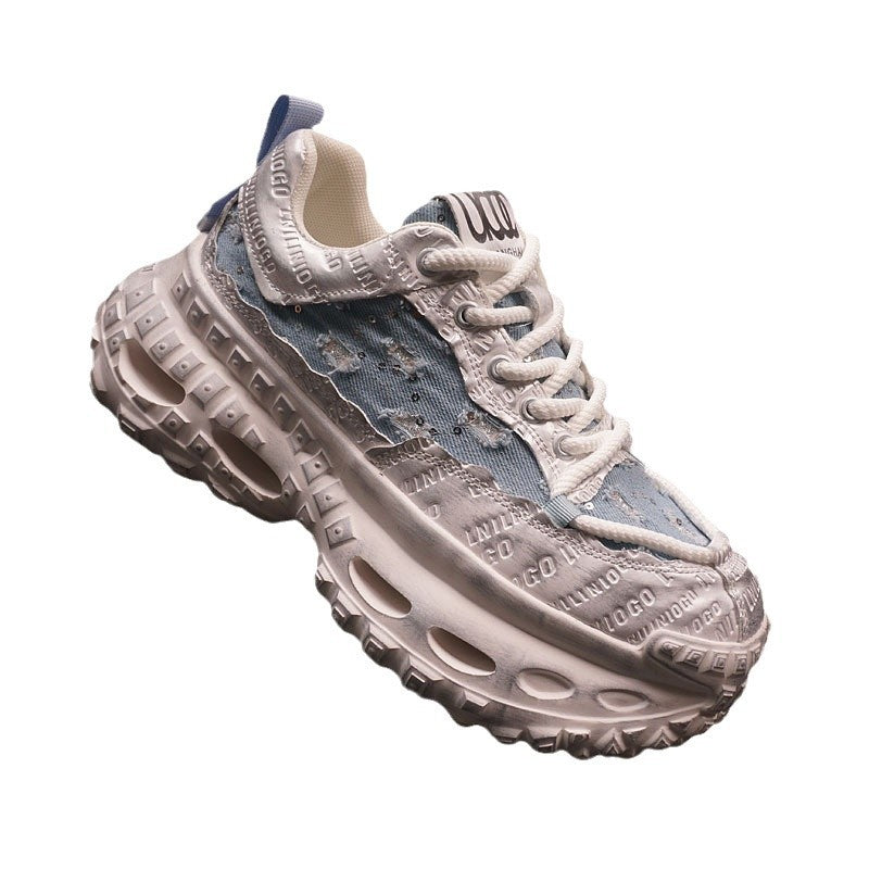 Men's Breathable Platform Dad Low Top Fashion Trend Men's Board Shoes