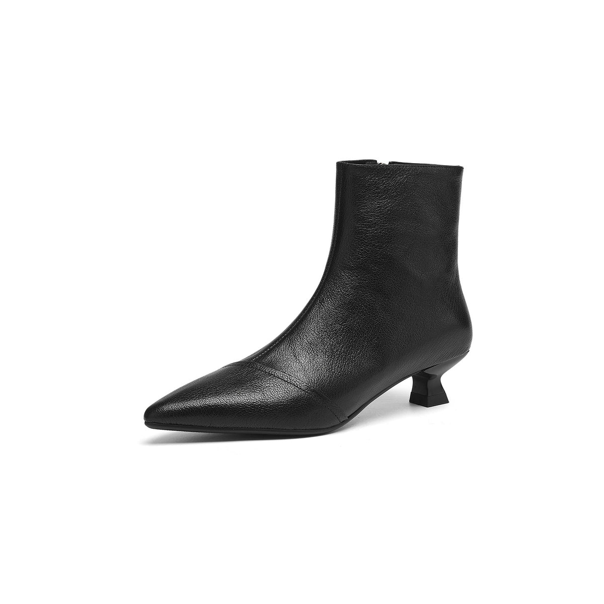 Women's French Soft Ankle Pointed Brown Not Tired Women's Leather Boots