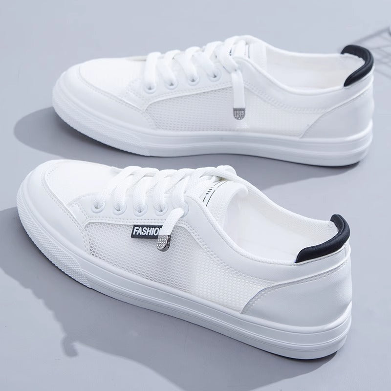 Women's White Summer Versatile Mesh Breathable Thin Casual Shoes