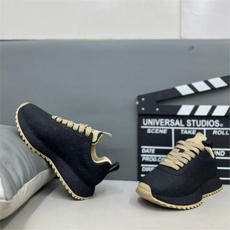 Men's Winter Fashion Trendy Printed Thick Bottom Color Men's Casual Shoes