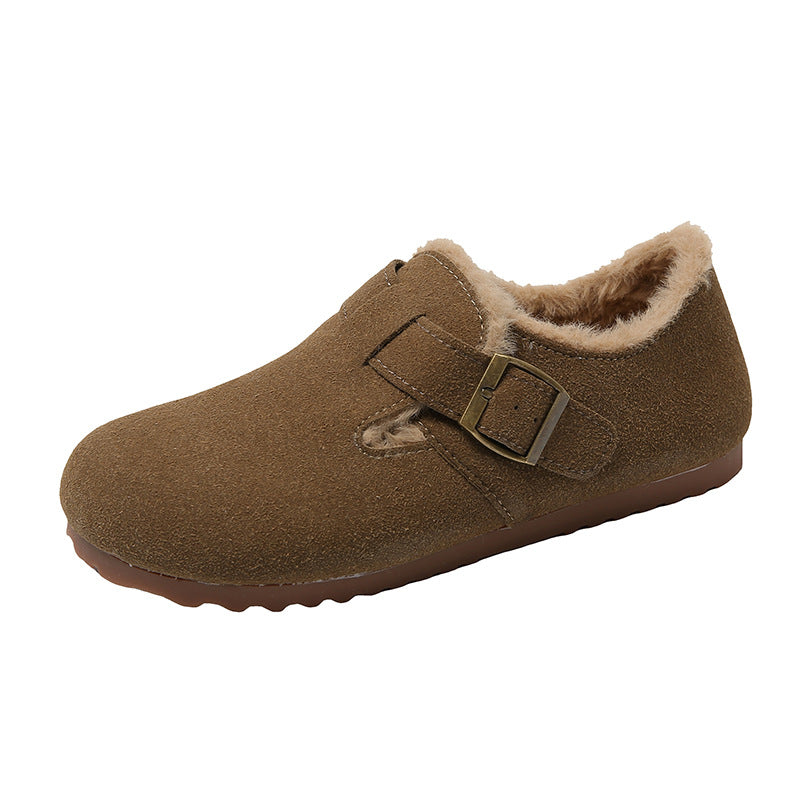 Women's Innovative Fleece-lined Warm Slip-on Cotton Casual Shoes