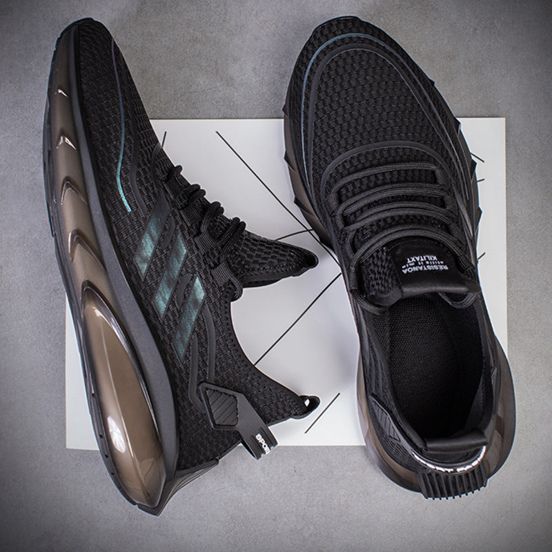 Men's Spring Oversized Plus Fat Sports Breathable Mesh Casual Shoes