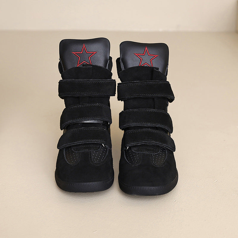 Women's Thick-soled Small Height Increasing Insole Velcro Women's Casual Shoes