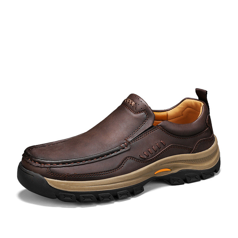Men's One Pedal Outdoor Leisure Plus Size Men's Casual Leather Shoes