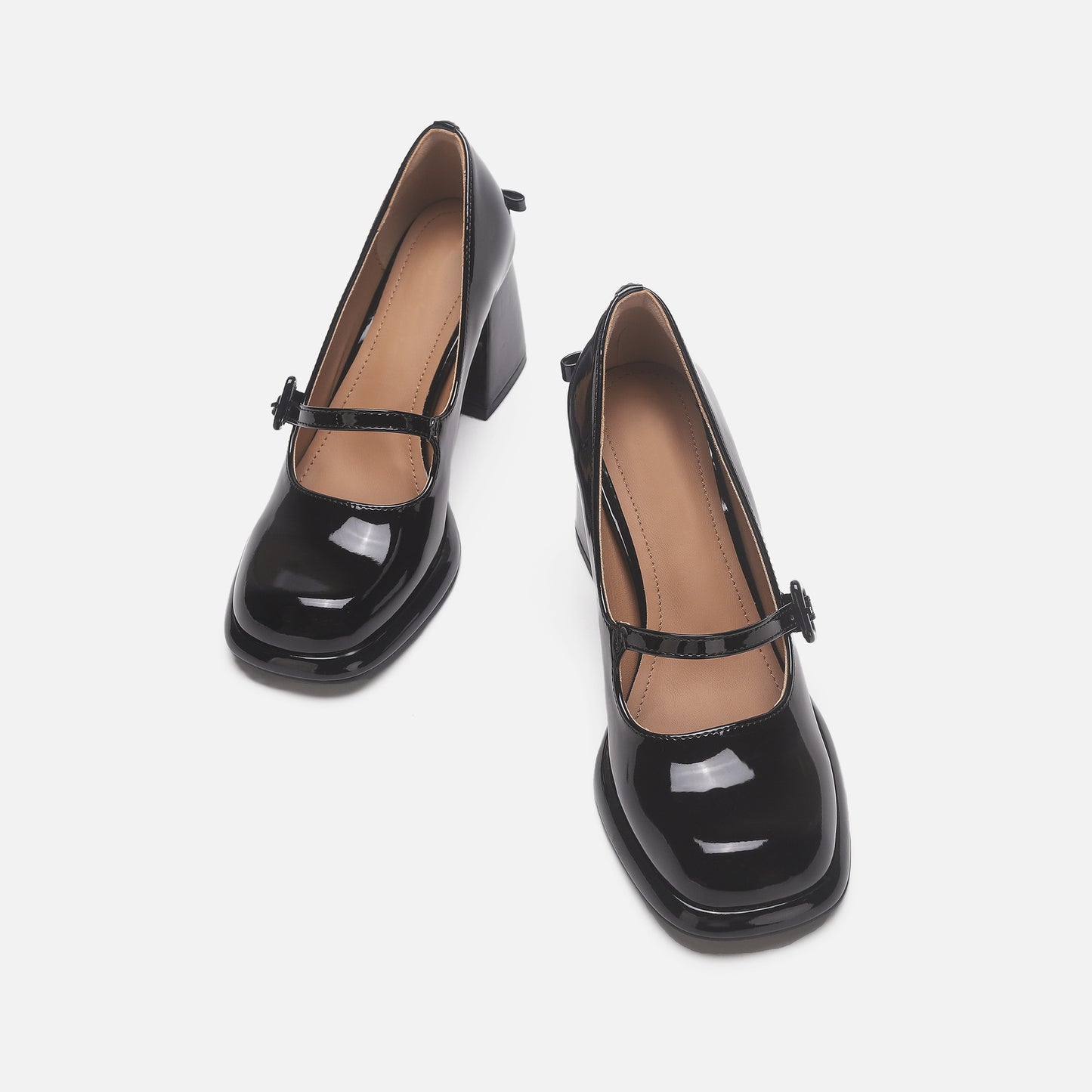 Women's French Style Retro Chunky Mary Jane Leather Shoes