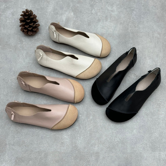 Genuine Pumps Color Matching Round Head Simple Casual Shoes