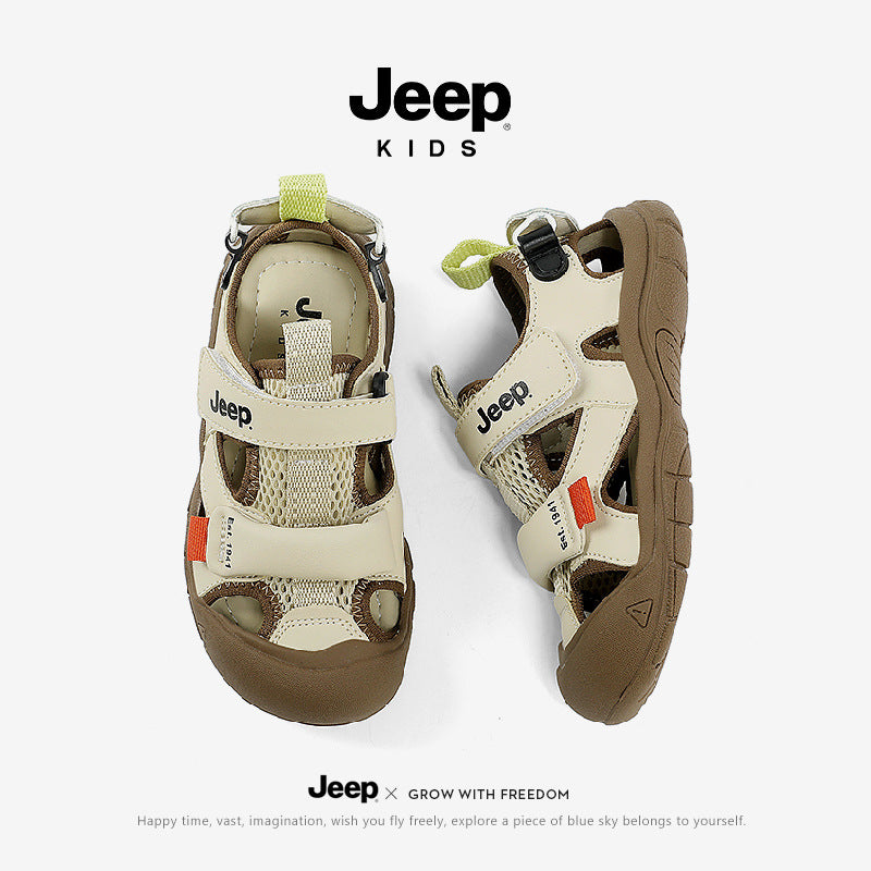 Jeep Boys Summer Closed Toe Velcro Soft Bottom Kid's Sandals