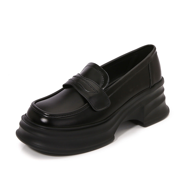 Women's Replaceable Buckle Authentic Four Wear Sweet Cool British Style Leather Shoes