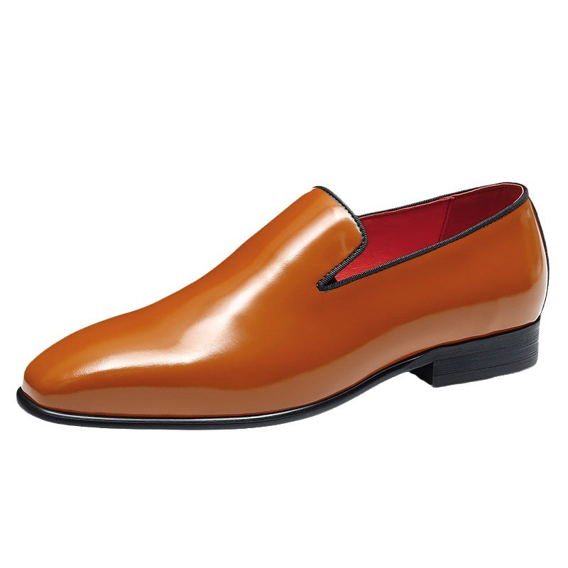 Men's Glossy British Formal Wear Patent Business Leather Shoes