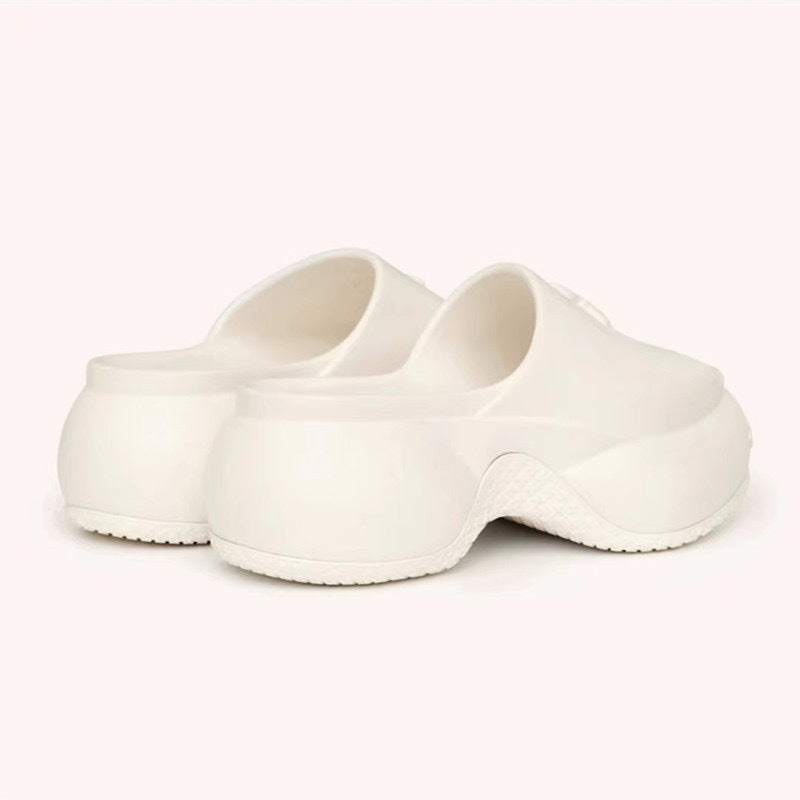 Version Summer Cruciate Flower Platform Thick Bottom Muffin Increased Slippers