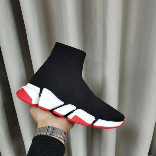 Women's & Men's High Version Straight Comfortable Sock Knitted Casual Shoes