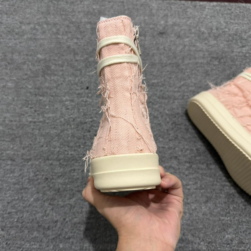 Women's & Men's Goods Pink Tassel Thick Sole Increased Damage Wind Stylish Couple Men's Canvas Shoes