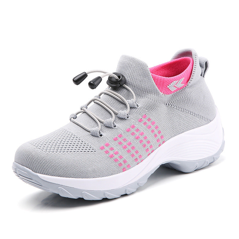 Women's Sock Portable Platform Cold Adhesive High Sneakers