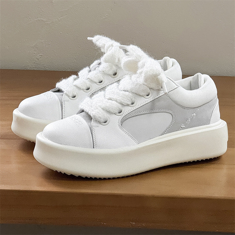 Women's & Men's Design Heart-shaped Platform Fashionable Height Increasing Sneakers
