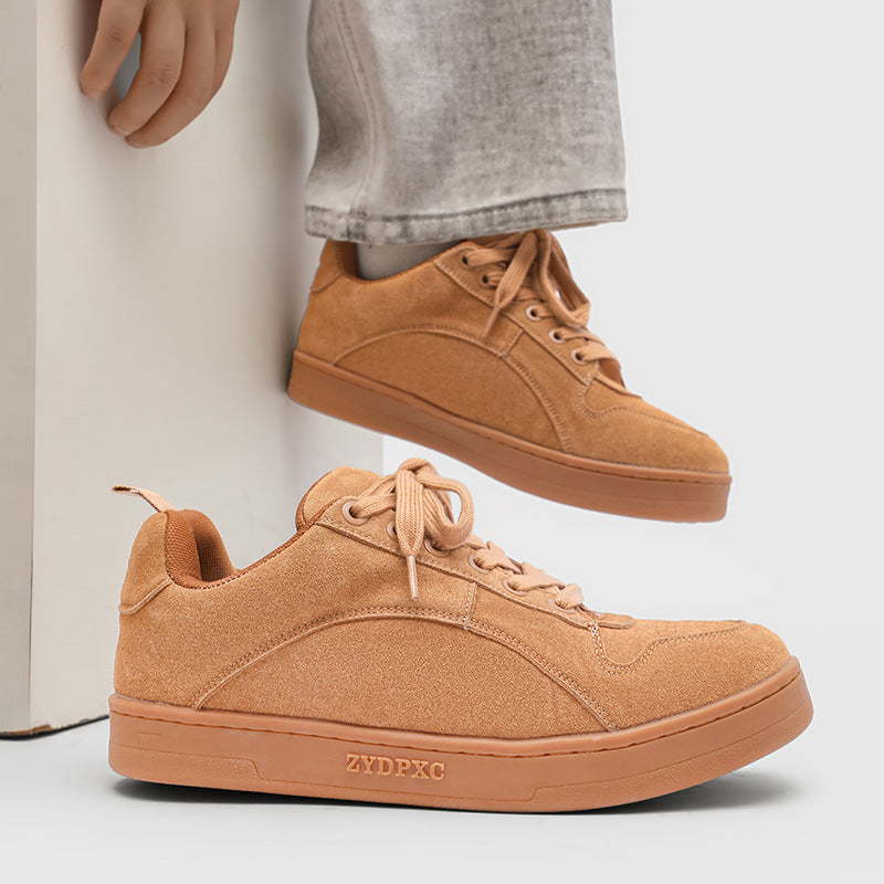 Women's & Men's High Version Platform Board Suede Matte Men's Casual Leather Shoes