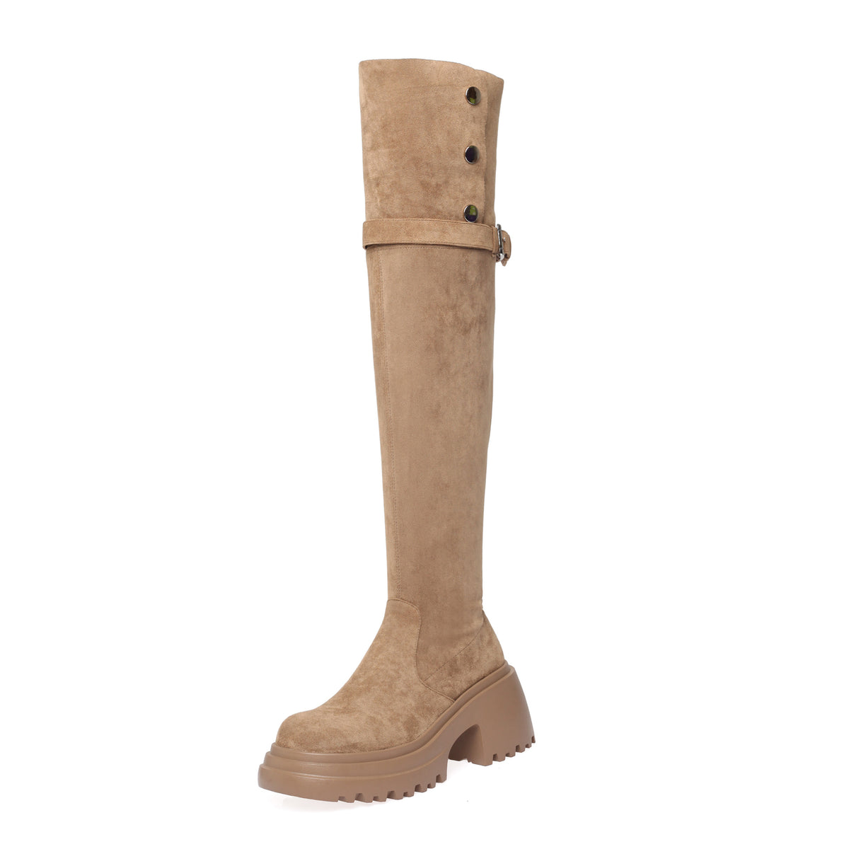 Women's Two-way Over The Knee High-heeled Thigh Knight Women's Leather Boots
