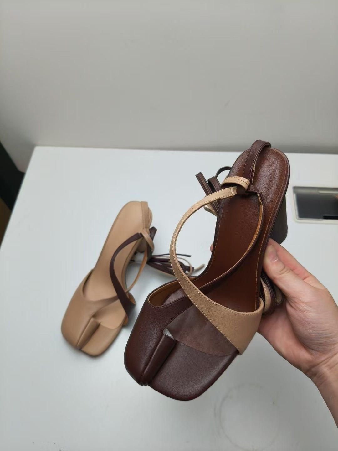 Women's Toe Round Head Chunky Cross Strap Large Size Women's Shoes