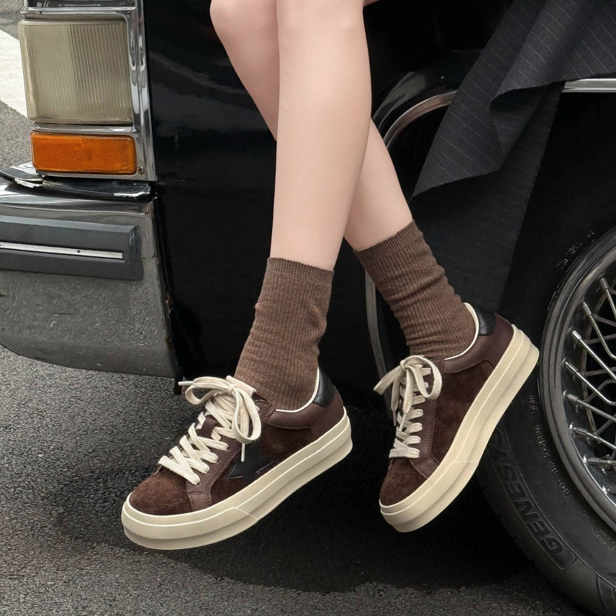 Women's Platform Retro Star Autumn Leisure Sports Low German Training Board Women's Casual Shoes