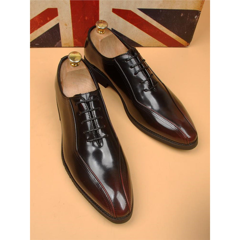 Men's Formal British Style Retro Breathable Wedding Men's Business Leather Shoes