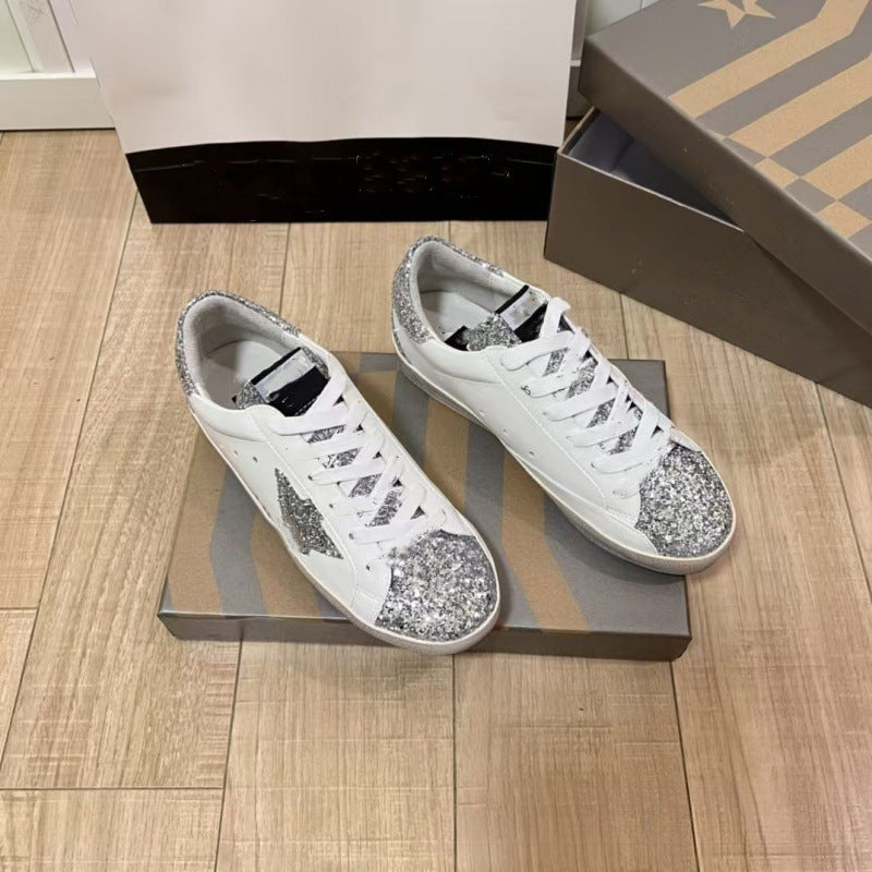 Retro Golden Goose Genuine Large Size Star Couple Korean Style Women's Casual Shoes
