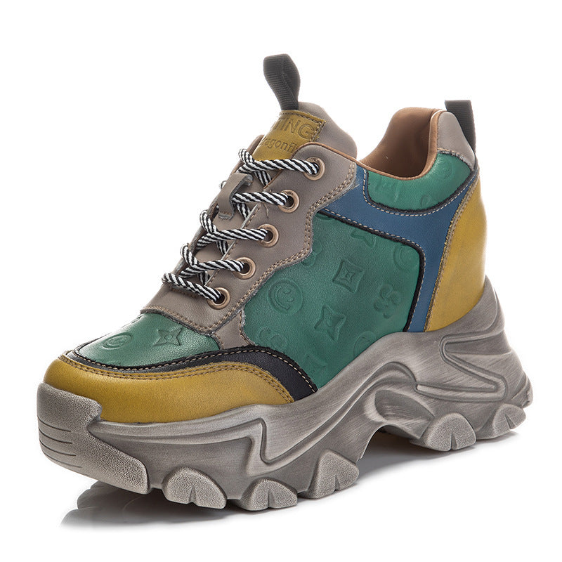 Women's Ethnic Style Height Increasing Insole Dad Small Women's Shoes