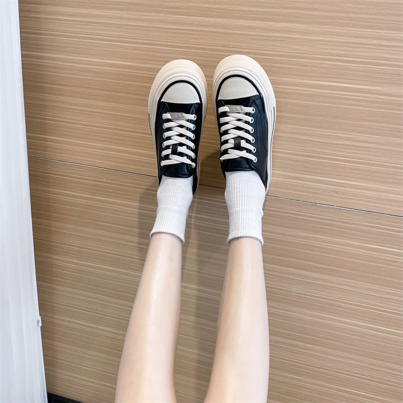 Women's Spring Round Toe Platform Board Sports Casual Shoes