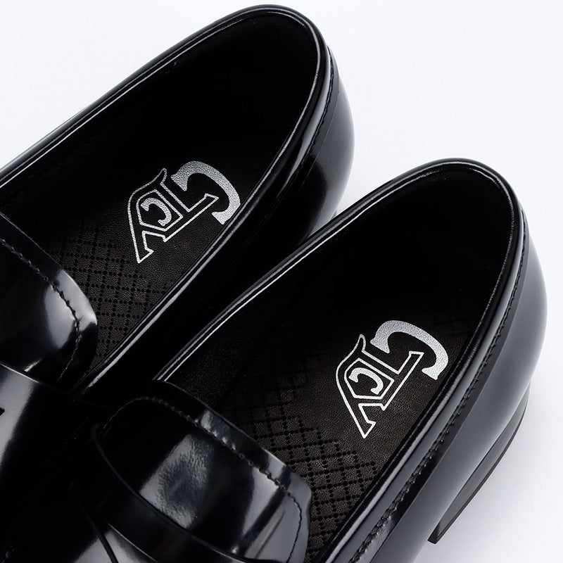 Men's Business Trend Stylish Slip-on Black Commute Leather Shoes