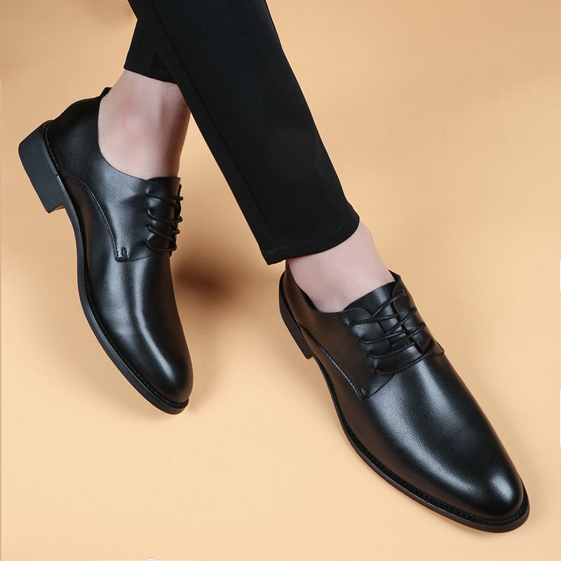 Men's Pointed Korean Style Soft Breathable Height Casual Shoes
