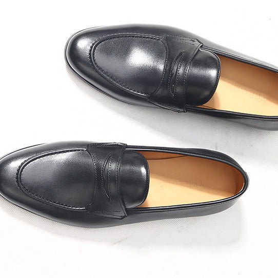 Men's Breathable One Pedal Soft Bottom Business Leather Shoes