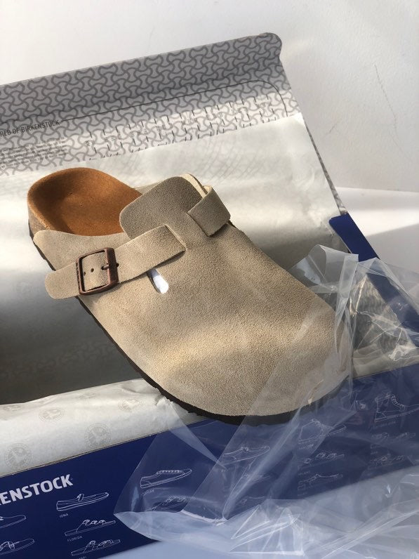 Women's Wear Cowhide Suede Toe Cap Lazy Slippers