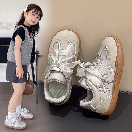 Princess Korean Style Versatile For Middle Kid's Sneakers