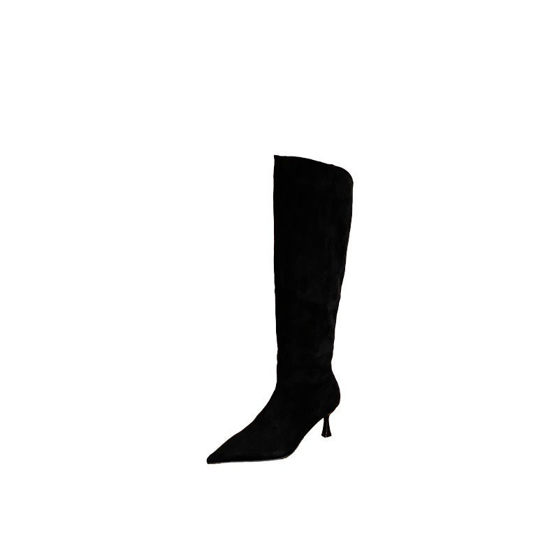 Tax-free Tube About Elegant Suede Stiletto Slimming Women's Leather Boots
